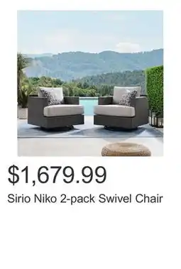Costco Sirio Niko 2-pack Swivel Chair offer