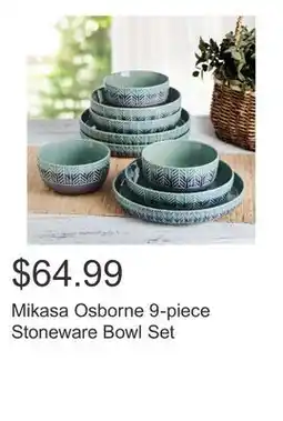 Costco Mikasa Osborne 9-piece Stoneware Bowl Set offer