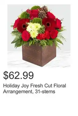 Costco Holiday Joy Fresh Cut Floral Arrangement, 31-stems offer
