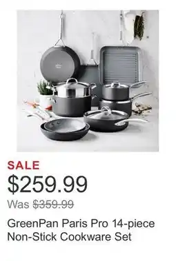 Costco GreenPan Paris Pro 14-piece Non-Stick Cookware Set offer