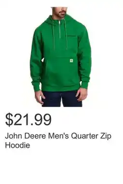 Costco John Deere Men's Quarter Zip Hoodie offer