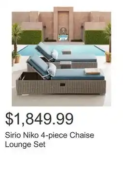 Costco Sirio Niko 4-piece Chaise Lounge Set offer