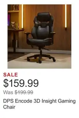 Costco DPS Encode 3D Insight Gaming Chair offer