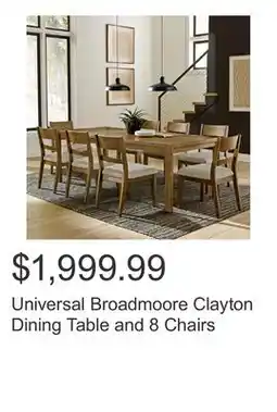 Costco Universal Broadmoore Clayton Dining Table and 8 Chairs offer