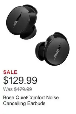 Costco Bose QuietComfort Noise Cancelling Earbuds offer