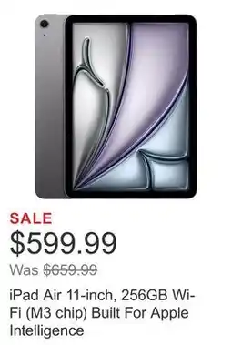 Costco iPad Air 11-inch, 256GB Wi-Fi (M3 chip) Built For Apple Intelligence offer