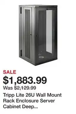 Office Depot Tripp Lite 26U Wall Mount Rack Enclosure Server Cabinet Deep Acrylic Window - - SRW26USDPG offer