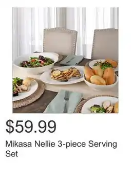 Costco Mikasa Nellie 3-piece Serving Set offer