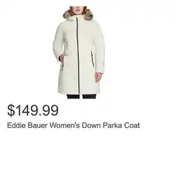 Costco Eddie Bauer Women's Down Parka Coat offer