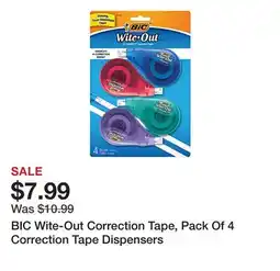 Office Depot BIC Wite-Out Correction Tape, Pack Of 4 Correction Tape Dispensers offer