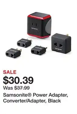 Office Depot Samsonite Power Adapter, Converter/Adapter, Black offer