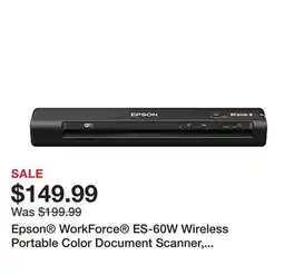 Office Depot Epson WorkForce ES-60W Wireless Portable Color Document Scanner, B11B253201 offer