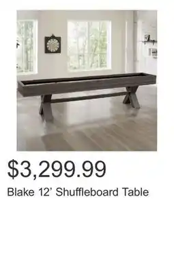 Costco Blake 12' Shuffleboard Table offer