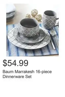 Costco Baum Marrakesh 16-piece Dinnerware Set offer