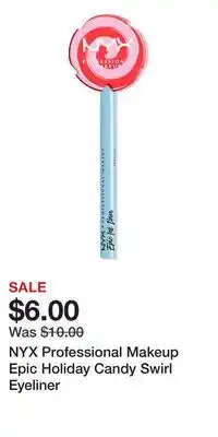 Ulta Beauty NYX Professional Makeup Epic Holiday Candy Swirl Eyeliner offer
