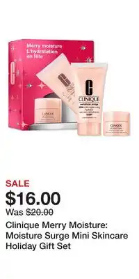 Ulta Beauty Clinique Merry Moisture: Moisture Surge Mini Skincare Holiday Gift Set offer