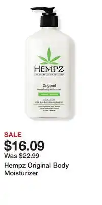 Ulta Beauty Hempz Original Body Moisturizer offer