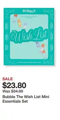 Ulta Beauty Bubble The Wish List Mini Essentials Set offer