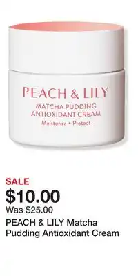 Ulta Beauty PEACH & LILY Matcha Pudding Antioxidant Cream offer
