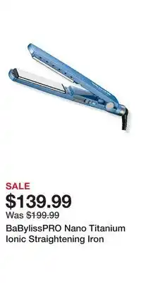 Ulta Beauty BaBylissPRO Nano Titanium Ionic Straightening Iron offer