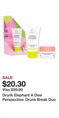 Ulta Beauty Drunk Elephant A Dew Perspective: Drunk Break Duo offer