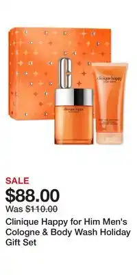 Ulta Beauty Clinique Happy for Him Men's Cologne & Body Wash Holiday Gift Set offer