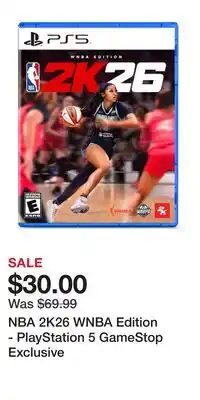 Game Stop NBA 2K26 WNBA Edition - PlayStation 5 GameStop Exclusive offer