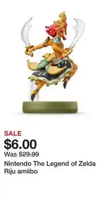 Game Stop Nintendo The Legend of Zelda Riju amiibo offer