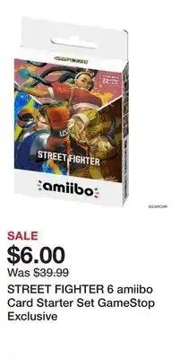 Game Stop STREET FIGHTER 6 amiibo Card Starter Set GameStop Exclusive offer