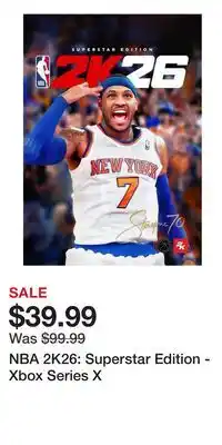 Game Stop NBA 2K26: Superstar Edition - Xbox Series X offer