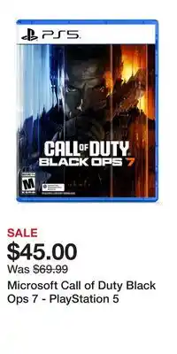 Game Stop Microsoft Call of Duty Black Ops 7 - PlayStation 5 offer