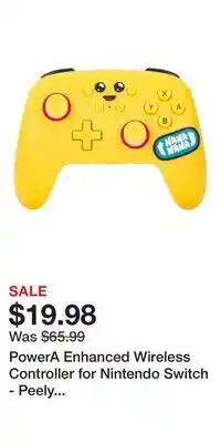 Game Stop PowerA Enhanced Wireless Controller for Nintendo Switch - Peely Fortnite offer