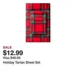 Belk Holiday Tartan Sheet Set offer
