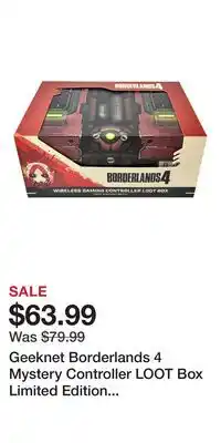 Game Stop Geeknet Borderlands 4 Mystery Controller LOOT Box Limited Edition (Styles May Vary) offer