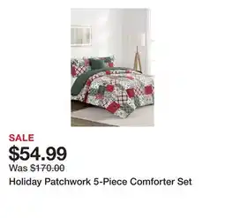 Belk Holiday Patchwork 5-Piece Comforter Set offer