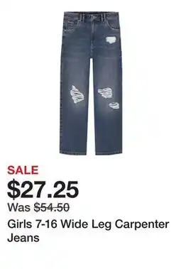 Belk Girls 7-16 Wide Leg Carpenter Jeans offer