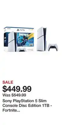 Game Stop Sony PlayStation 5 Slim Console Disc Edition 1TB - Fortnite Flowering Chaos Bundle offer