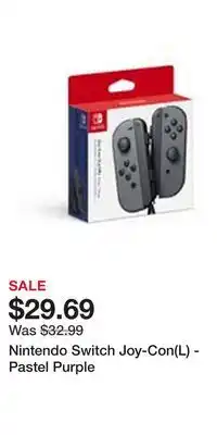 Game Stop Nintendo Switch Joy-Con(L) - Pastel Purple offer