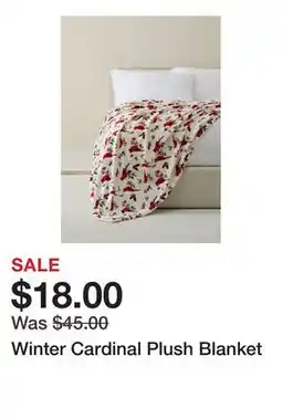 Belk Winter Cardinal Plush Blanket offer