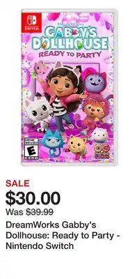 Game Stop DreamWorks Gabby's Dollhouse: Ready to Party - Nintendo Switch offer