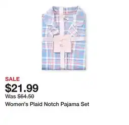 Belk Women's Plaid Notch Pajama Set offer