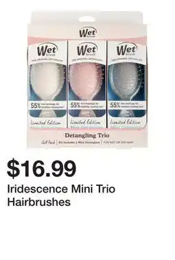 Belk Iridescence Mini Trio Hairbrushes offer