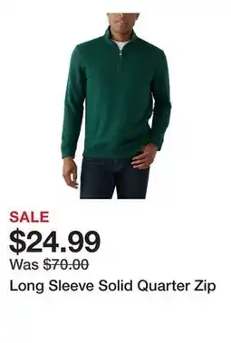Belk Long Sleeve Solid Quarter Zip offer