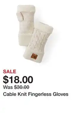 Belk Cable Knit Fingerless Gloves offer
