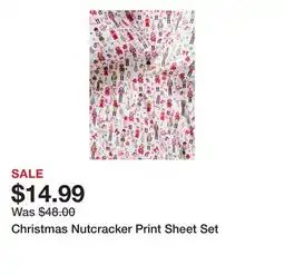 Belk Christmas Nutcracker Print Sheet Set offer
