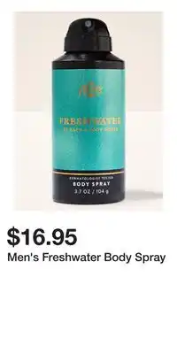 Bath & Body Works Men's Freshwater Body Spray offer