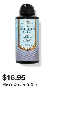 Bath & Body Works Men's Distiller's Gin offer