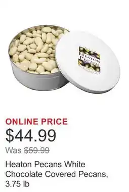 Costco Heaton Pecans White Chocolate Covered Pecans, 3.75 lb offer
