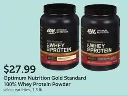 Fareway Optimum Nutrition Gold Standard 100% Whey Protein Powder offer