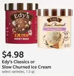 Fareway Edy's Classics or Slow Churned Ice Cream offer